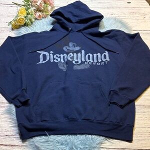 Disneyland Resorts by Hanes Navy Pullover with Yellow Disneyland Logo sz L